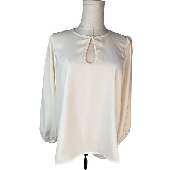 2/$30 NWT J.Crew M/P Blouse Keyhole Neck Design Polyester - Picture 1 of 15